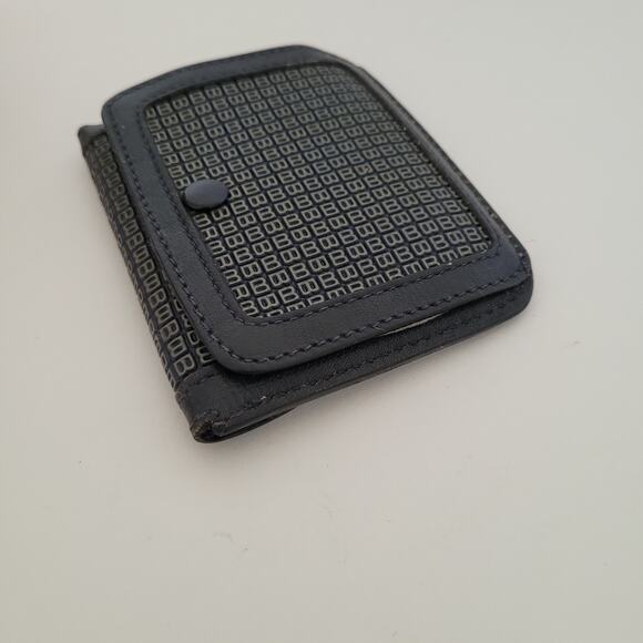 Bally Vintage Coin Key Holder Wallet Leather Mini Navy Blue Bifold Small Logo - Picture 7 of 9